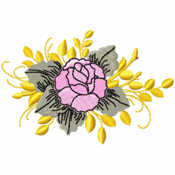 Flowers And Tree Embroidery Design 2